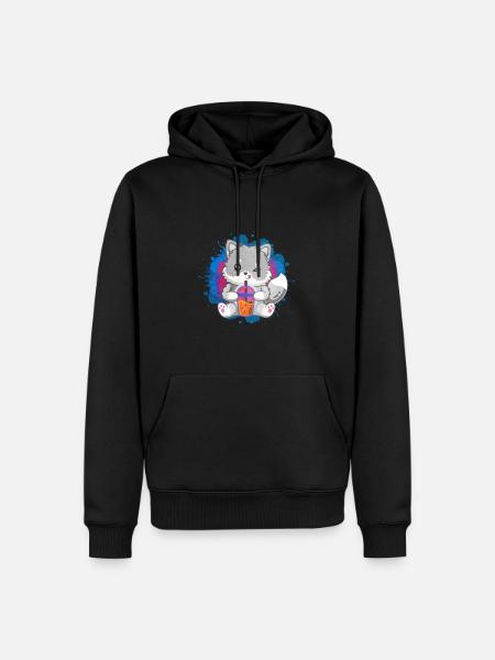 Cute arctic fox gift - Men’s Premium Organic Hoodie - black