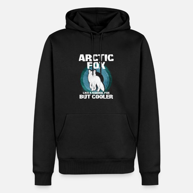 Cadeau mignon renard arctique - Sweat à capuche Premium bio Homme - noir