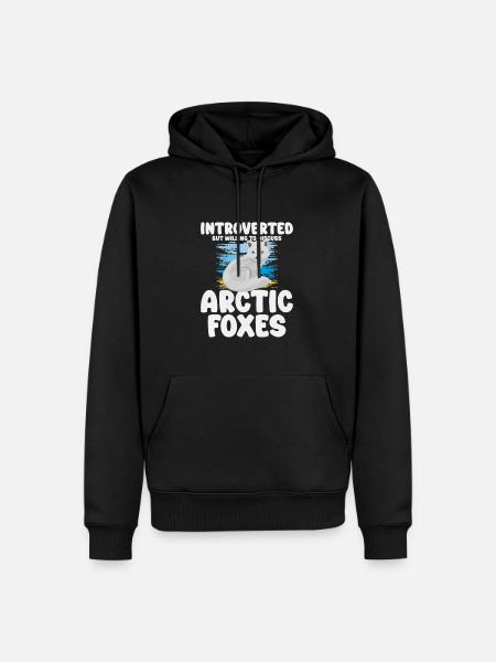 Cute arctic fox gift - Men’s Premium Organic Hoodie - black