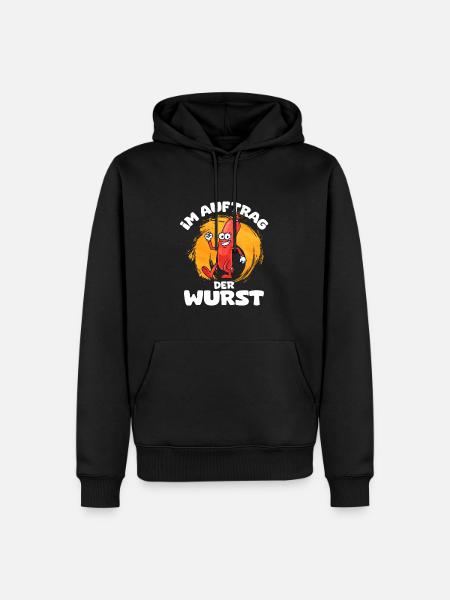 Bratwurst als Geschenk - Männer Premium Bio Hoodie - Schwarz