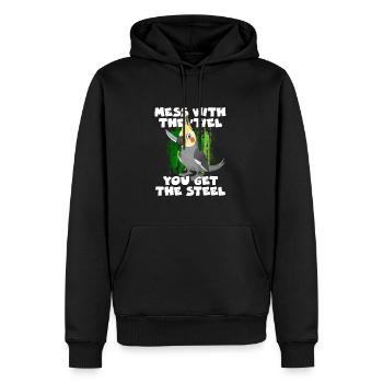 Afrikanisches Graupapagei Geschenk - Männer Premium Bio Hoodie - Schwarz - Vorne - Nico (187cm)