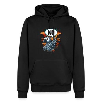Cadeau de perroquet gris africain - Sweat à capuche Premium bio Homme - noir - Devant - Nico (187cm)