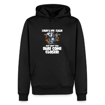 Cadeau de perroquet gris africain - Sweat à capuche Premium bio Homme - noir - Devant - Nico (187cm)