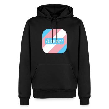 Trans IPA - Men’s Premium Organic Hoodie - black - Front - Nico (187cm)