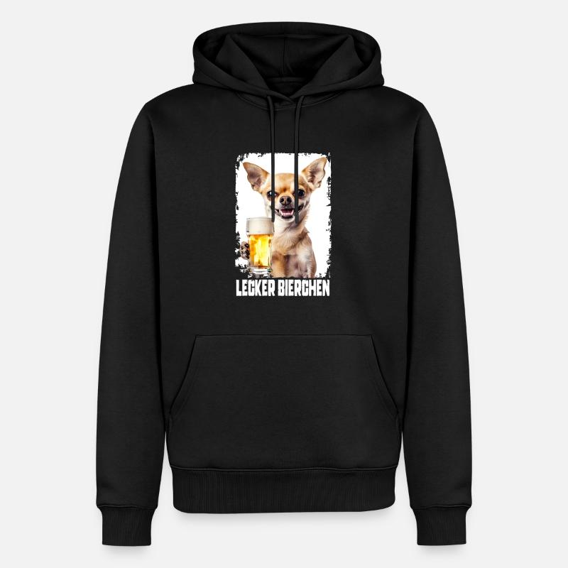 Lecker Bierchen Chihuhua - Männer Premium Bio Hoodie - Schwarz