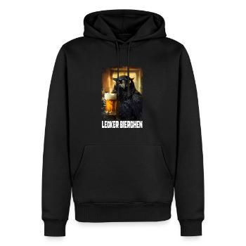 Délicieux corbeau de bière - Sweat à capuche Premium bio Homme - noir - Devant - Nico (187cm)