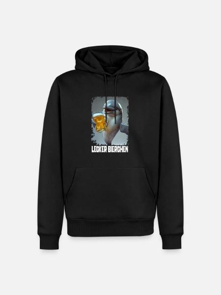 Delicious Beer Dolphin - Men’s Premium Organic Hoodie - black