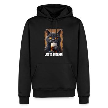 Lecker Bierchen Bussian Blue - Männer Premium Bio Hoodie - Schwarz - Vorne - Nico (187cm)