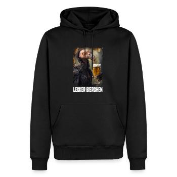 Délicieux vautour de la bière - Sweat à capuche Premium bio Homme - noir - Devant - Nico (187cm)