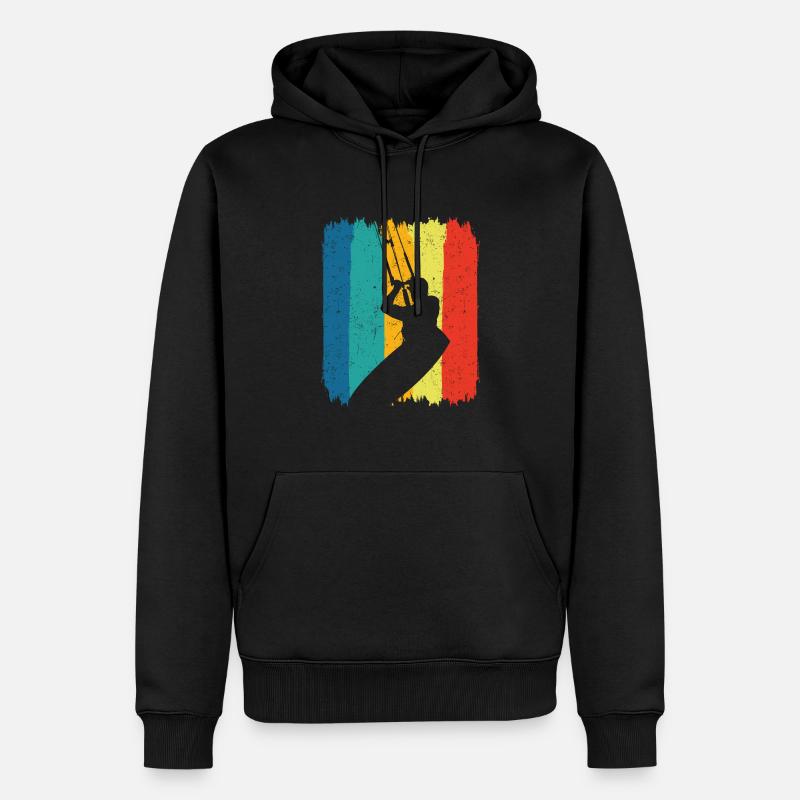 Kitesurfing - Männer Premium Bio Hoodie - Schwarz