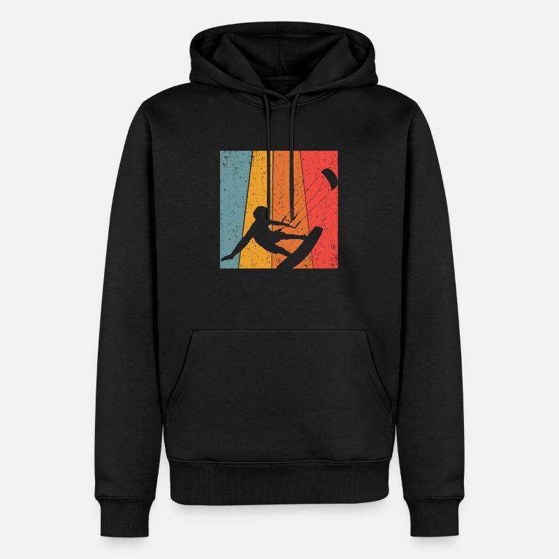 Kitesurfing - Männer Premium Bio Hoodie - Schwarz