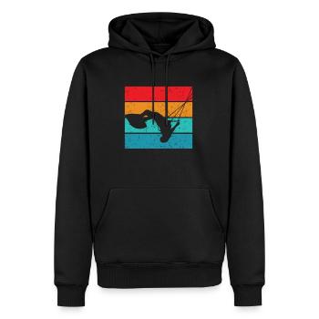 Kitesurfing - Männer Premium Bio Hoodie - Schwarz - Vorne - Nico (187cm)