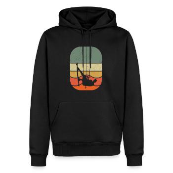 Kitesurfing - Männer Premium Bio Hoodie - Schwarz - Vorne - Nico (187cm)