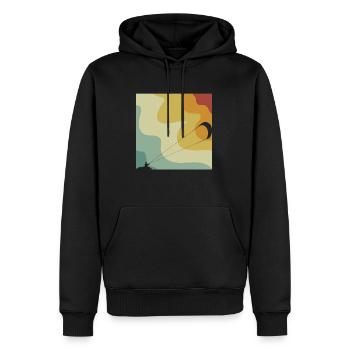 Kitesurfing - Männer Premium Bio Hoodie - Schwarz - Vorne - Nico (187cm)