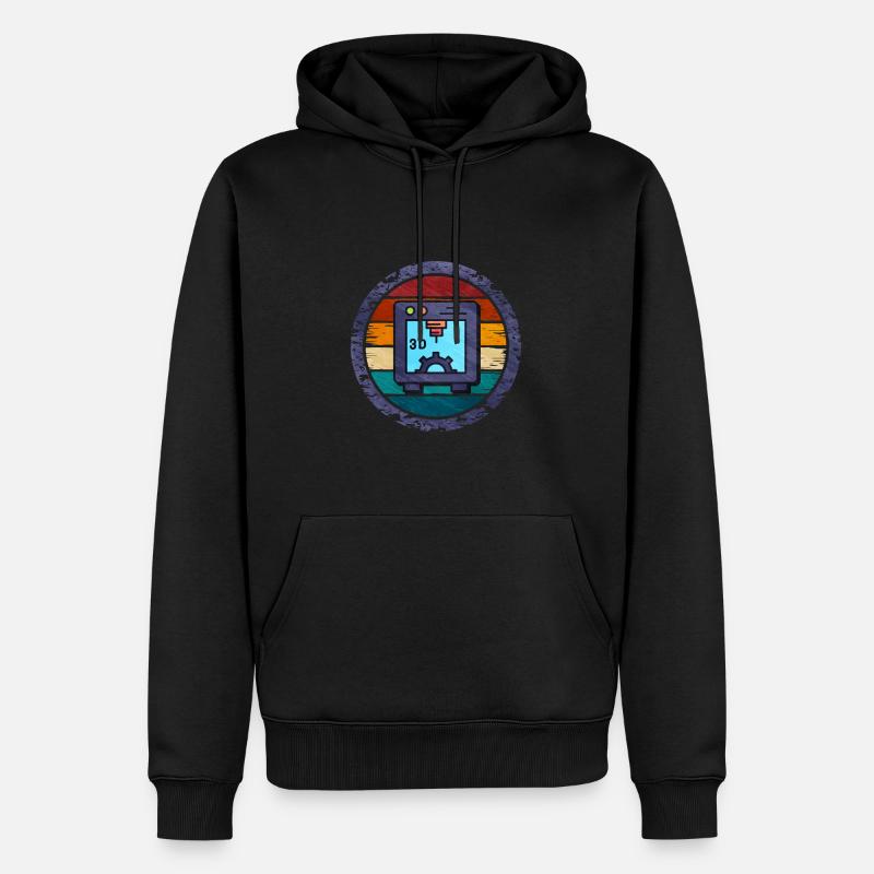 3d printing - Männer Premium Bio Hoodie - Schwarz
