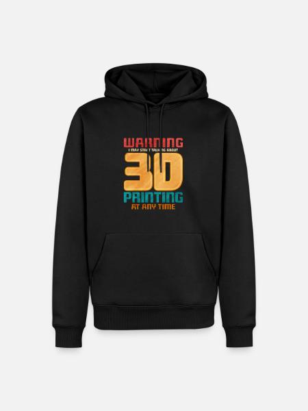 3D Printing - Men’s Premium Organic Hoodie - black
