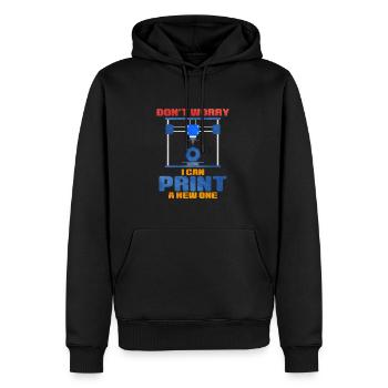 Impression 3D - Sweat à capuche Premium bio Homme - noir - Devant - Nico (187cm)