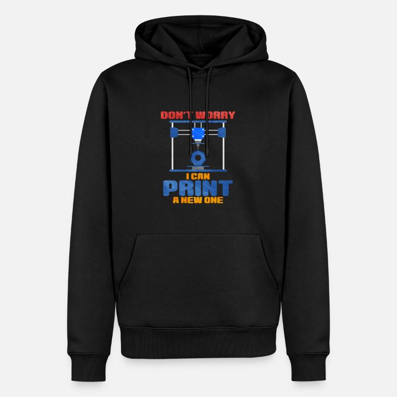 3d printing - Männer Premium Bio Hoodie - Schwarz