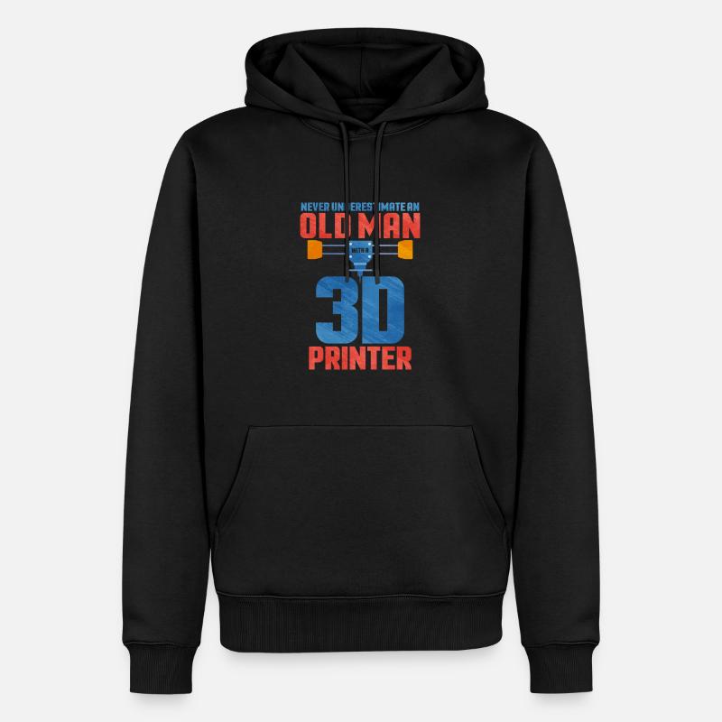 3d printing - Männer Premium Bio Hoodie - Schwarz