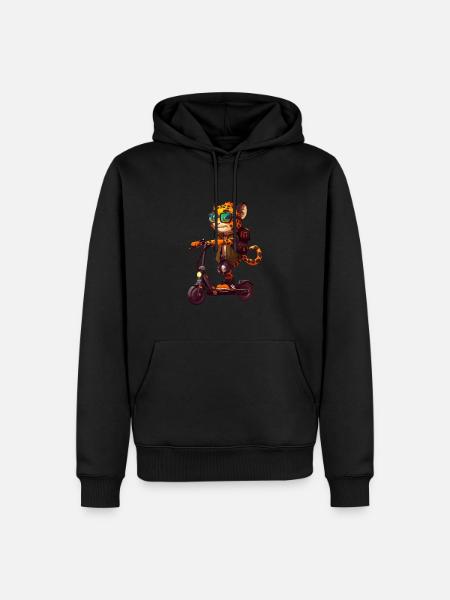 Ocelot Roller - Men’s Premium Organic Hoodie - black