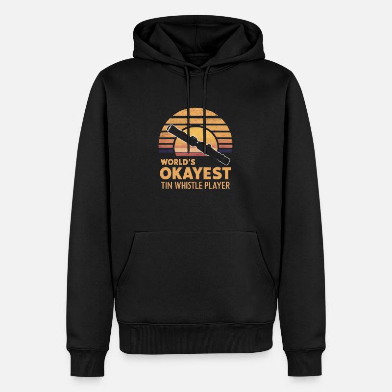Tin Whistle - Männer Premium Bio Hoodie - Schwarz