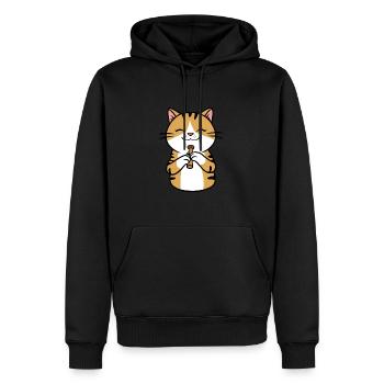 Sifflet en étain - Sweat à capuche Premium bio Homme - noir - Devant - Nico (187cm)