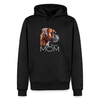 Maman Boxer - Sweat à capuche Premium bio Homme - noir - Devant - Nico (187cm)