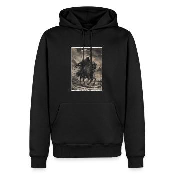 Tarot de la mort - Sweat à capuche Premium bio Homme - noir - Devant - Nico (187cm)