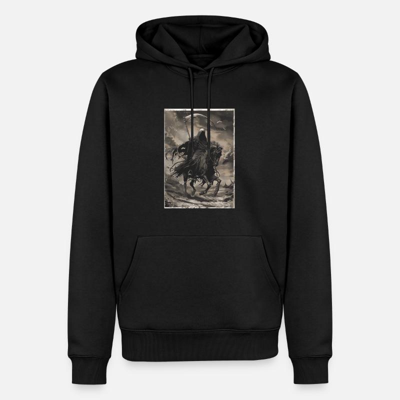 Tod Tarot - Männer Premium Bio Hoodie - Schwarz