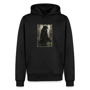 Tarot du Docteur de la Peste - Sweat à capuche Premium bio Homme - noir - Devant - Nico (187cm)