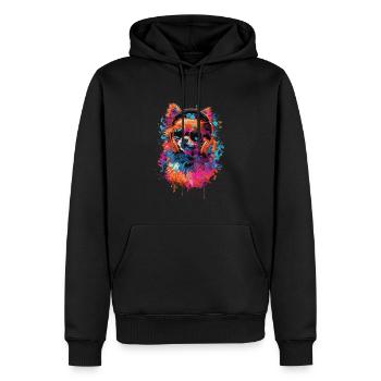 Pomeranian - Männer Premium Bio Hoodie - Schwarz - Vorne - Nico (187cm)