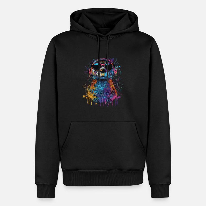 Otter - Männer Premium Bio Hoodie - Schwarz