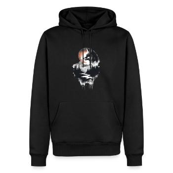 Fuchs - Männer Premium Bio Hoodie - Schwarz - Vorne - Nico (187cm)