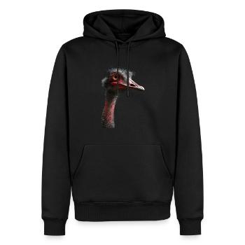Strauß - Männer Premium Bio Hoodie - Schwarz - Vorne - Nico (187cm)