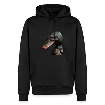 Ornithorynque - Sweat à capuche Premium bio Homme - noir - Devant - Nico (187cm)