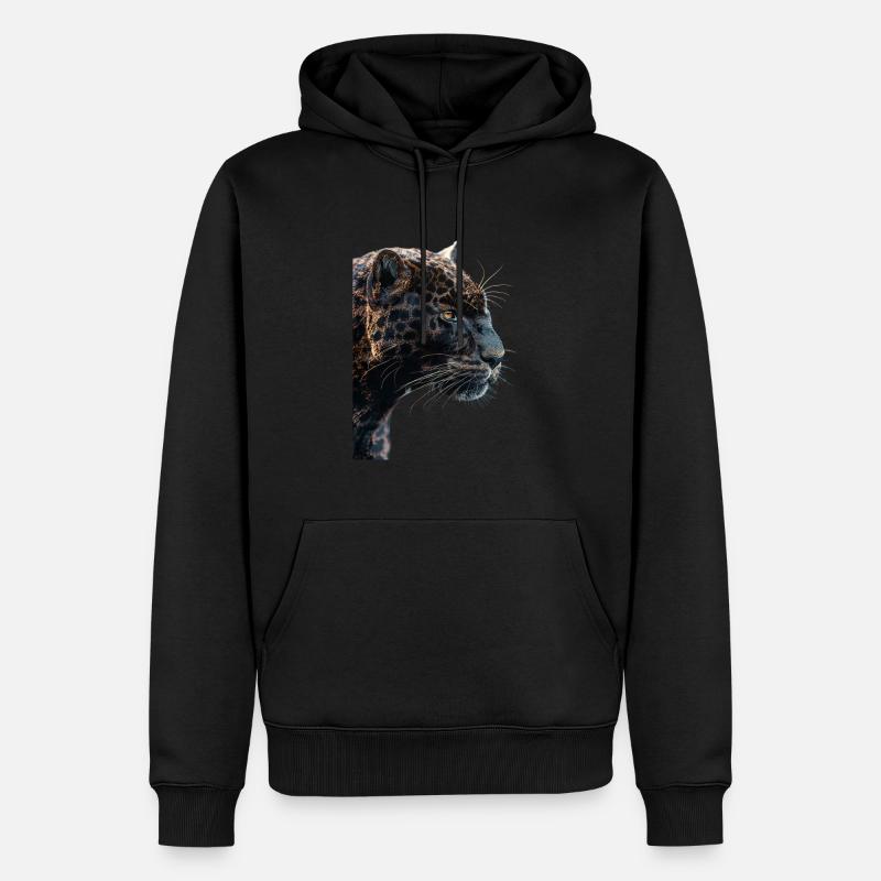 Panther - Männer Premium Bio Hoodie - Schwarz