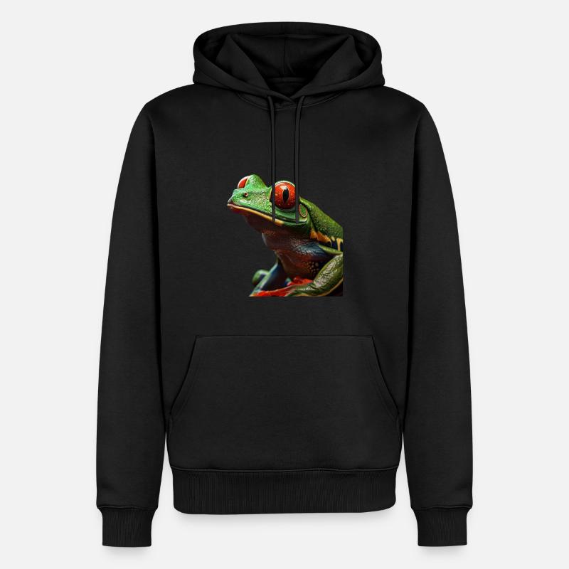 Rainette aux yeux rouges - Sweat à capuche Premium bio Homme - noir