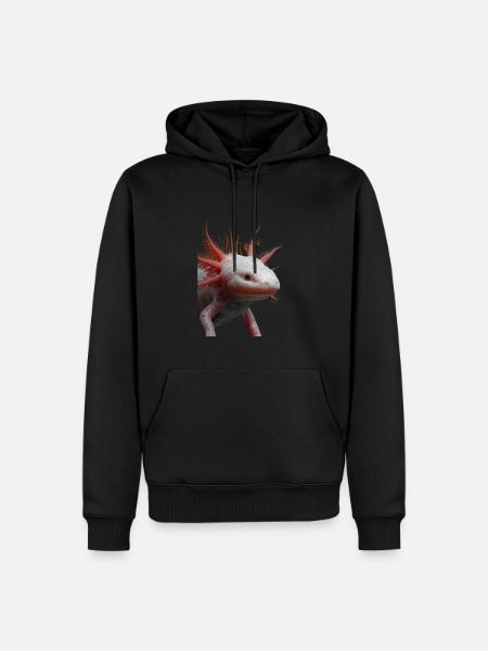 Axolotl - Männer Premium Bio Hoodie - Schwarz