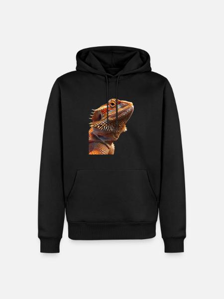 Bearded Dragon - Men’s Premium Organic Hoodie - black