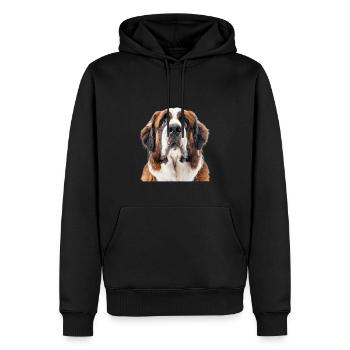 Saint Bernard - Männer Premium Bio Hoodie - Schwarz - Vorne - Nico (187cm)