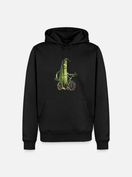 Zucchini Bicycle - Men’s Premium Organic Hoodie - black