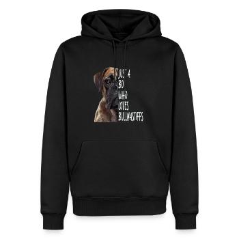 Bullmastiff - Sweat à capuche Premium bio Homme - noir - Devant - Nico (187cm)