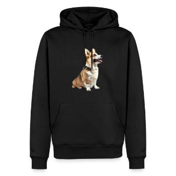 Terrier Welsh Dad - Sweat à capuche Premium bio Homme - noir - Devant - Nico (187cm)