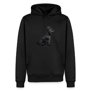 Terrier Scottish Sapa - Männer Premium Bio Hoodie - Schwarz - Vorne - Nico (187cm)