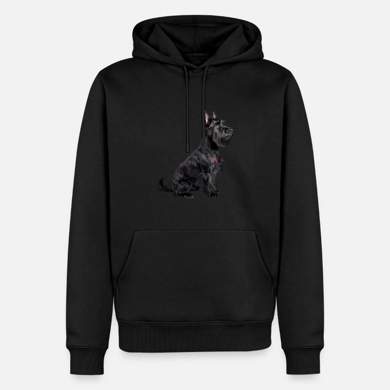 Terrier Scottish Sapa - Männer Premium Bio Hoodie - Schwarz
