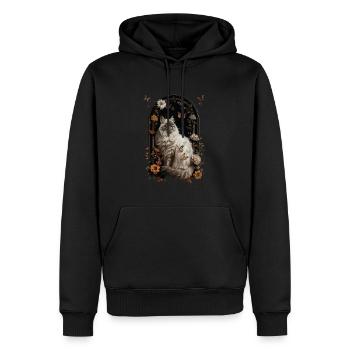 Sibirische Katze - Männer Premium Bio Hoodie - Schwarz - Vorne - Nico (187cm)