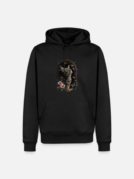 American Shorthair Cat - Men’s Premium Organic Hoodie - black