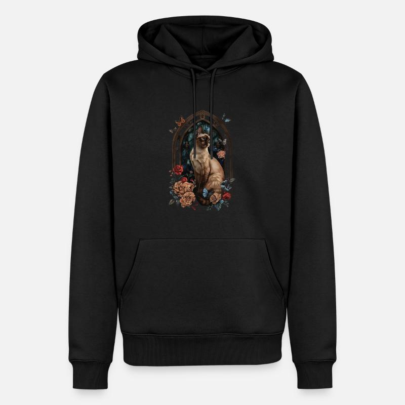 Chat birman - Sweat à capuche Premium bio Homme - noir