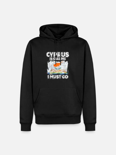 Chypre - Sweat à capuche Premium bio Homme - noir