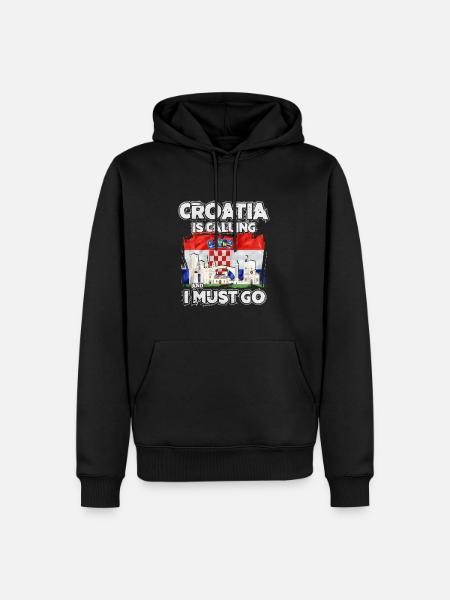 Croatia - Men’s Premium Organic Hoodie - black